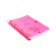 A notebook on rings A5 120 sheets in the Lorex "Neon. Pink" cage, with a change of block, a plastic cover, with stickers