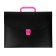 A4 portfolio folder, 700 μm, 1 department, calligrata, black with pink elements