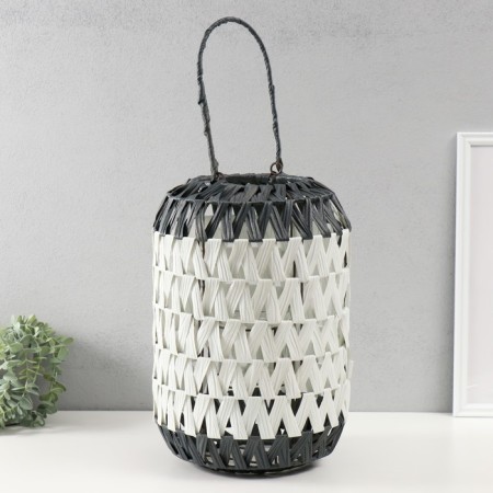 Climber Plastic for 1 candle "zigzag" black and white 14x26x40 cm-1