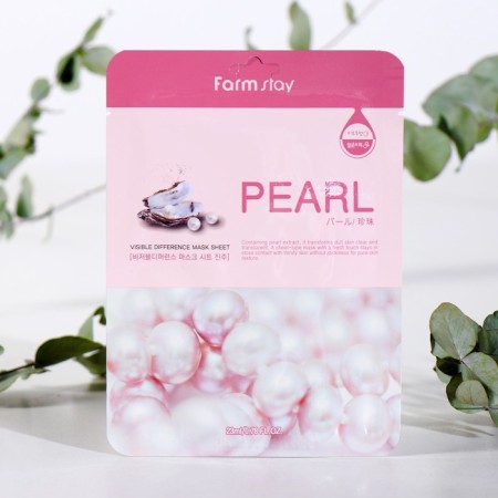 Fabric mask with an extract of pearls Farmstay, 23 ml-1