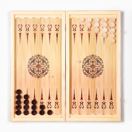 Wooden backgammon large "defenders of the Fatherland", board game, 60 x 60 cm-2