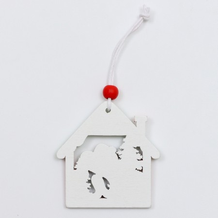 New Year! Set of suspensions in a wooden gift package, 12 pcs.-8