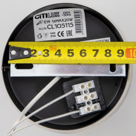 Suspended Citilux “Elvin” CL105115, 13x13x25 cm, 1x20W, LED, Black Color Black-14