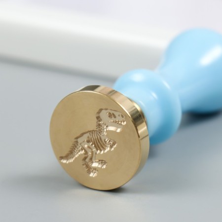 Printing for wax with a plastic handle "Dinosaur skeleton" 2.5x2.5 cm-3