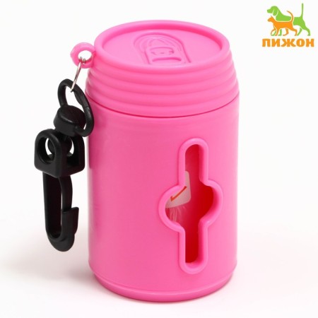 Container for cleaning packets for dogs 7 x 4 cm, pink