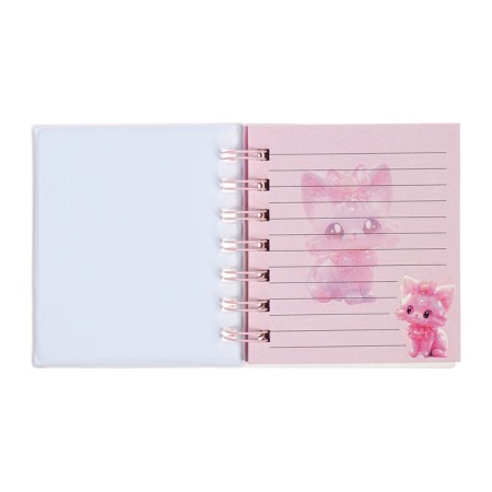 Notebook Gift Book on the crest 80l, line, color block, PVC Cat cover 3D (10x10.5cm) 10539-4