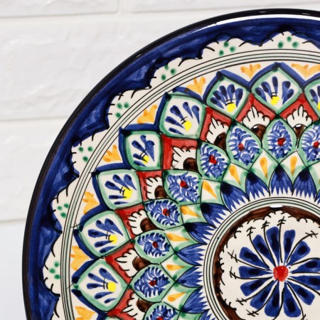 Plant of Rishtan ceramics "Patterns", 28 cm, blue-5