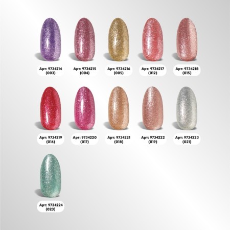 Nail varnish gel, Chrome, shimmer, 3 phase, 8ml, led/uv, lilac color (003)-4