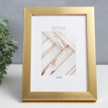 Photo frame Plastic "Mira" 13x18 cm 641811-5, gold (plastic screen)-1