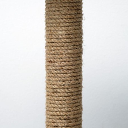Clawing "shelf" with a stand, 30 x 30 x 40 cm, jute, gray with paws-2