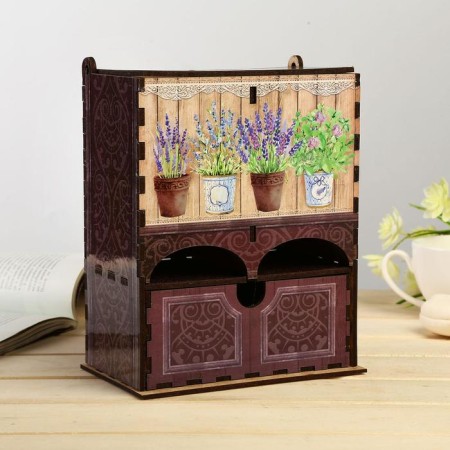 Tea house double with a box "Lavender in peas" 20x8.7x15.2 cm