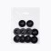 A set of buttons, 4 punctures, d = 25 mm, 10 pcs, black color