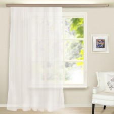 Organza curtain 290x260 cm, white, 100% polyester