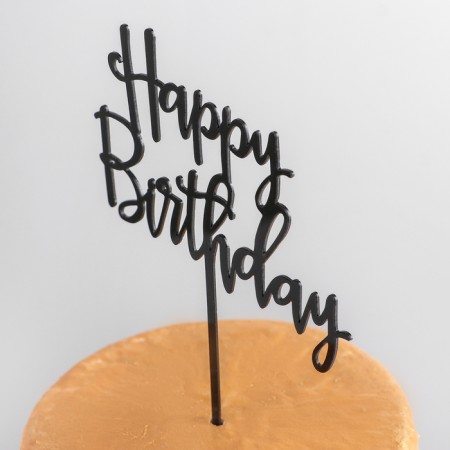 Topper for the cake "Holiday", 16.5 × 15 cm, black color-2