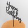 Topper for the cake "Holiday", 16.5 × 15 cm, black color