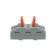 Terminal of QMS 222-423 Passage 3 poles (0.08-4 mm²), gray (5 pcs./Union) rexant