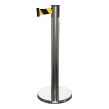 The fence stand is gray, with an exhaust ribbon-470 cm yellow-black, height-90cm, d-6cm, floor D-32cm