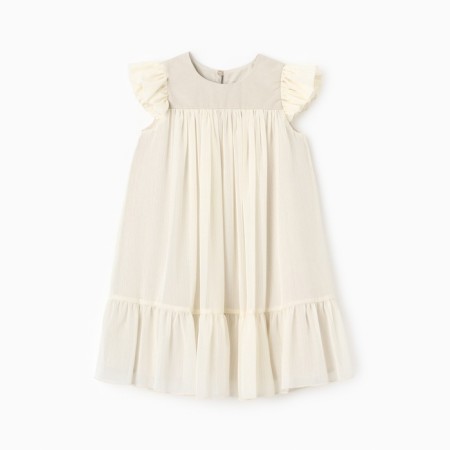 Платье для девочки MINAKU: PartyDress, цвет молочный, рост 122 см-13
