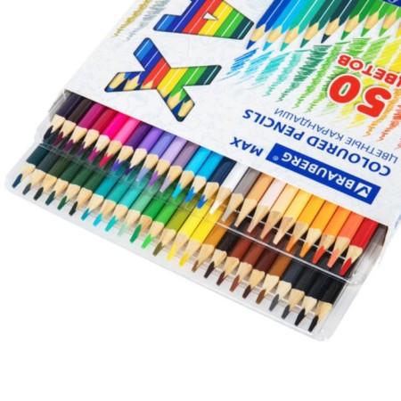 Pencils CV Super -smugg Bright Trogr Brauberg Max, 50 colors, Soft barn 3.3 mm, 181860-1