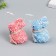 Decor Suspension "Rabbit - Sprinking, Flower on the neck" Set 2 pcs Mix 9 cm
