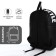 A backpack with a zipper, an outer pocket, 2 side pockets, black color