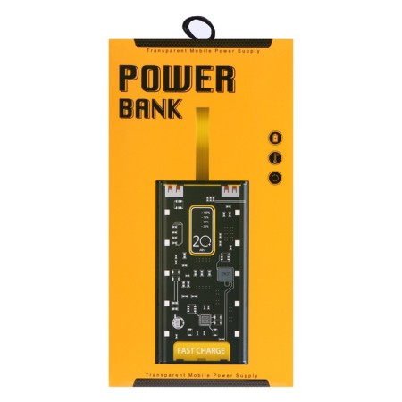 External battery CRR-33, 20,000 mAh, 2USB, Type-C, 2 A, display, black-8