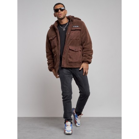 Plush jacket, size 56, brown color-12