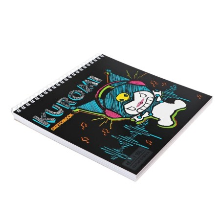 Sketchbook 190x190mm, 48 sheets on the crest of Kuromi, solid cover, block 160g/m2-1