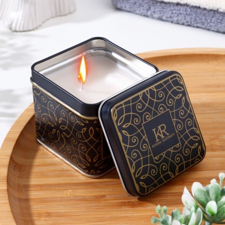 Aromatic candles in the tin bank "Lundy"