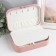 Casket to the leatherette for jewelry "Matte surface" Pink powder 16x11x5 cm
