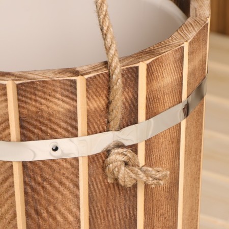 A bucket for a bathhouse, 10 l, Dobrynya, with a plastic insert-4