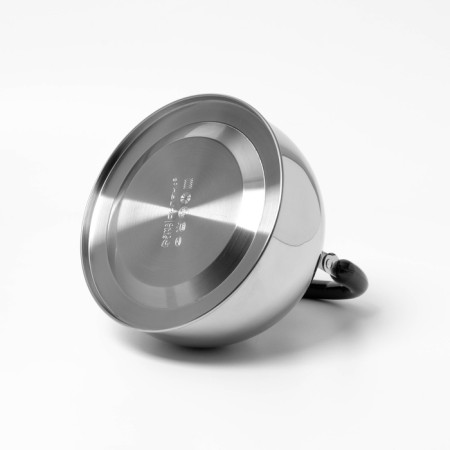 A kettle with a stainless steel whistle “Black Night”, 3 l, fixed handle, chrome color-14