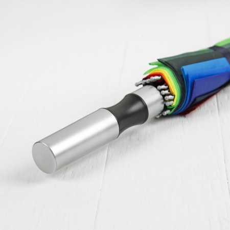 Umbrella - a semiautomatic “rainbow mood” cane, Eponge, 16 spokes, r = 48 cm, multi -colored-6
