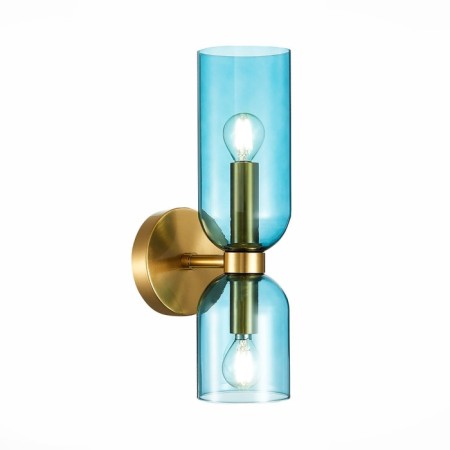 Sconces st. SL1180.211.02. Treviso. 2x40 watts, E14, 12x36 cm, golden color-3