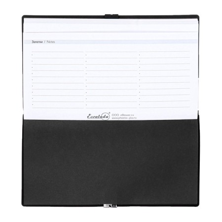 The weekly dated 2025, Escalada, 175 x 95 mm, soft cover with artificial leather, 64 sheets, pancake embossing, block 70, black-16