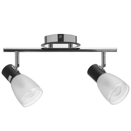 Economic light of Kira 2x60W E14, chrome/black 43x12x21 cm