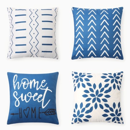 Case on the pillow Ethel "Home" 4 pcs, 40*40 cm, velor 100% p/e
