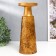 Polystone candlestick for 1 candle "Plant patterns" gold 25x9.5x9.5 cm