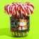 New Year! Lollipop cane "with NG, in short", 26 g.