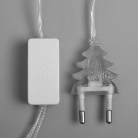 Garland “thread” 2 m with nozzles “Matova Snowflake”, IP20, transparent thread, 36 LED, glow warm white, 220 V-5