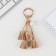 A keychain to the leatherette "The most tender", 16 x 4.5 cm.