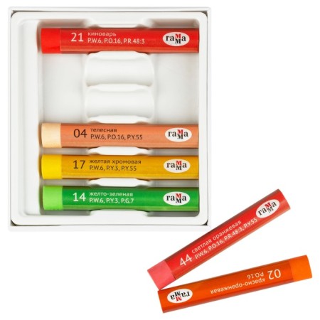 Oil pastel, set of 6 colors, gamma "Studio", "Bright Bouquet", in a cardboard box-2