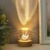 Souvenir glass backlight "Fairy" d = 6 cm stand wood, usb 6.5x6.5x7.5 cm