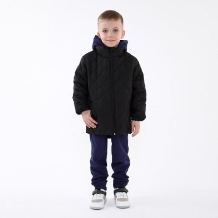Children's jacket quilted, black color, height 98 cm-2