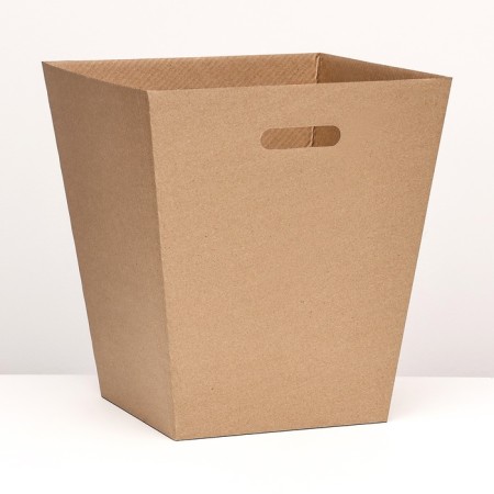 The bottom for the national box, for large bouquets, trapezoid, brown, 27 x 38 x 42 cm