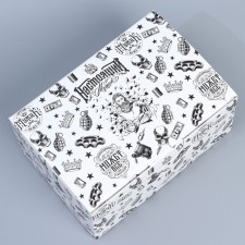 Box Gift team, packaging, “real man”, 22 x 15 x 10 cm