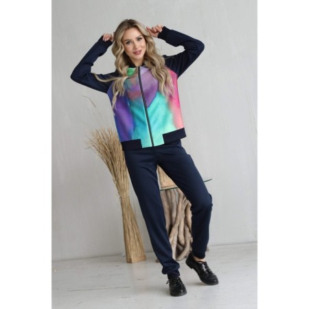 Female trousers, size 42, blue color-1