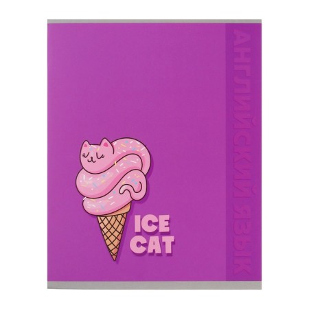 A set of object notebooks Calligrata TOP "Animals", 48 sheets, 12 items, with reference material, cover coated cardboard, matte lamination, selective UV-lame, offset block-18