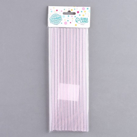 Tubes for the “sparkle” cocktail, in the set 12 pcs., Pink color-2