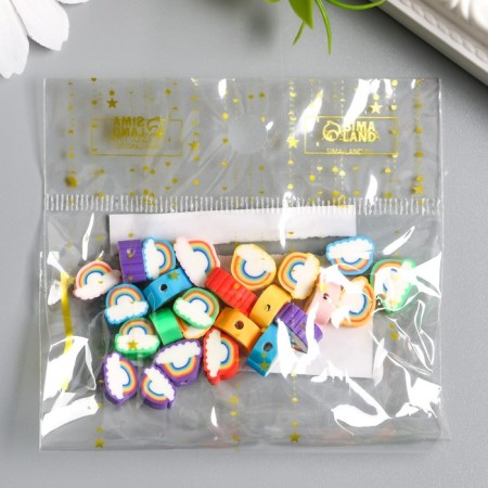 Beads for PVC "Rainbow and Cloud" Set 25 pcs 0.5x0.8x1.2 cm-2